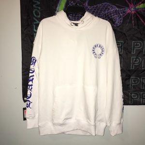 Chrome Hearts Blue Cross Pull Over Hoodie